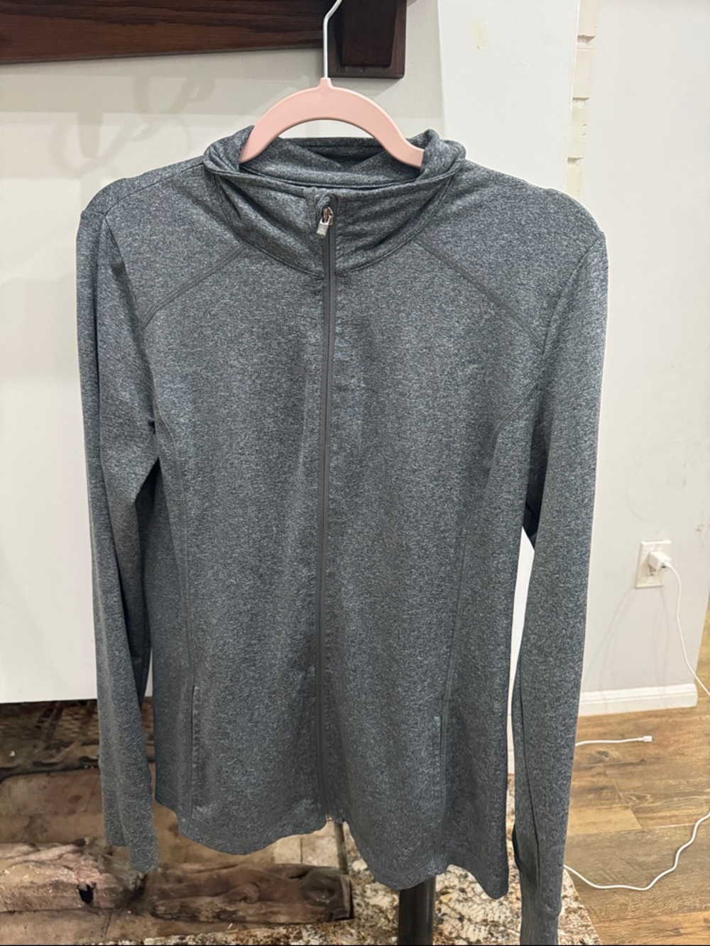Gray Full-Zip Athletic Jacket